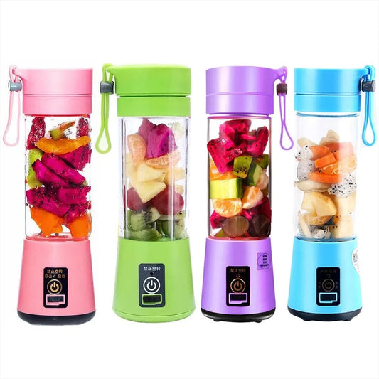 Licuadora Portátil Personal Recargable USB 380 ml – Ideal para Jugos y Batidos en Cualquier Lugar