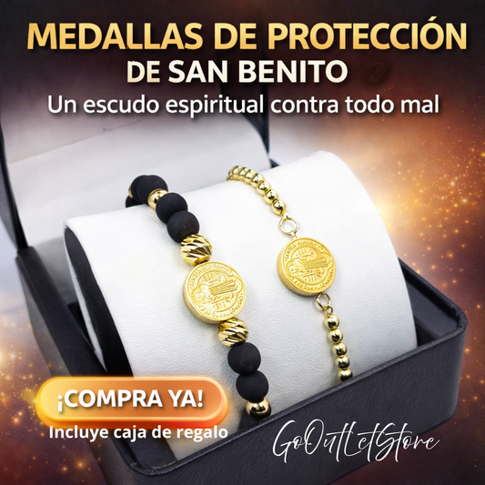 💛✨ Combo Medallas de San Benito + Caja de Regalo ✨💛