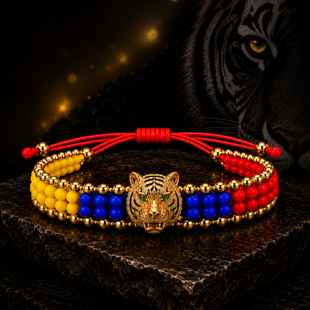 PULSERA TIGRE ORO LAMINADO 18K