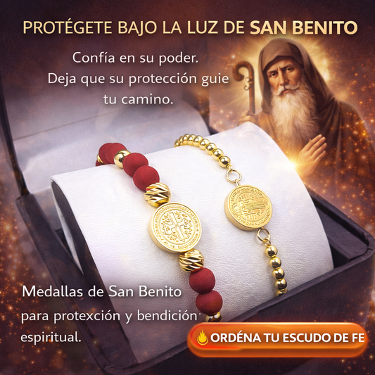 💛✨ Combo Medallas de San Benito + Caja de Regalo ✨💛