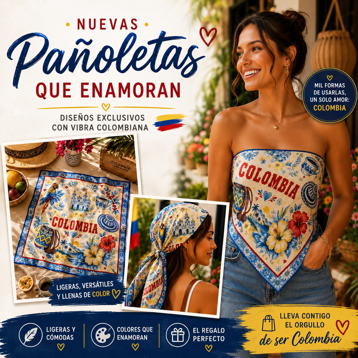 PAÑOLETA DE 70X70 COLOMBIA