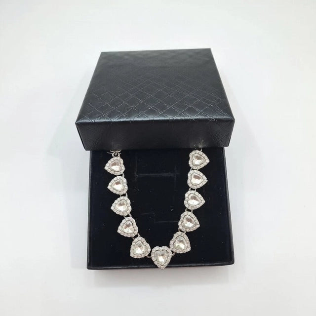 Collar Diamantado Corazones